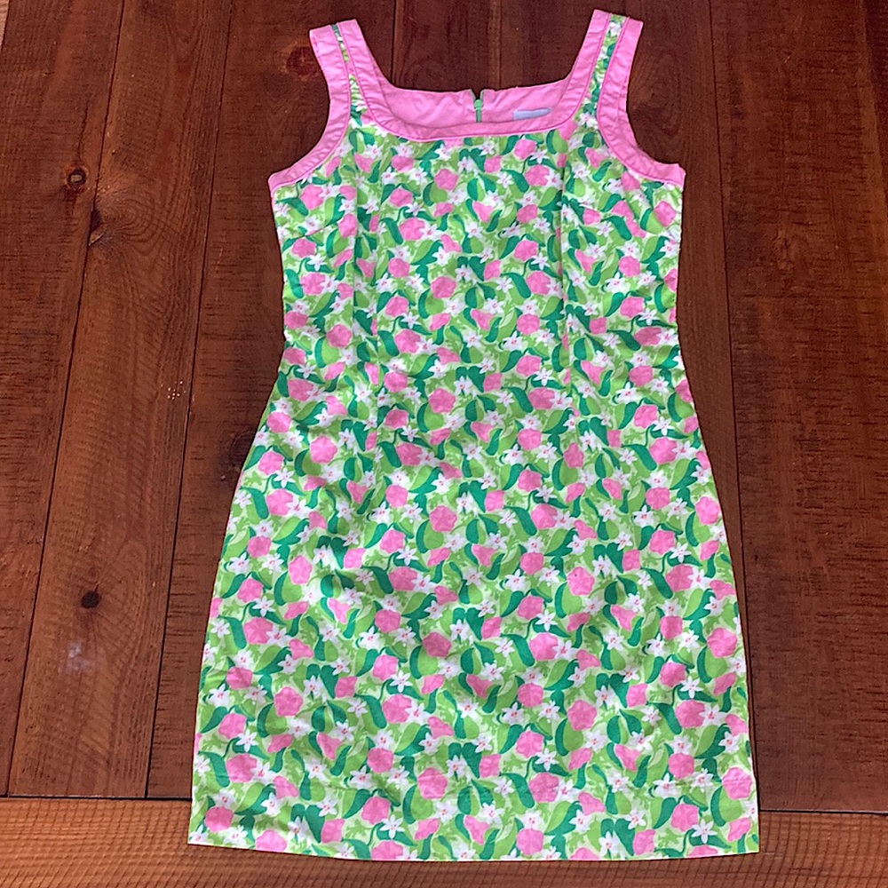 Lilly Pulitzer Pink and Green Shift Dress